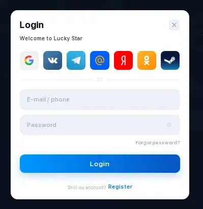 Lucky Star login sign in