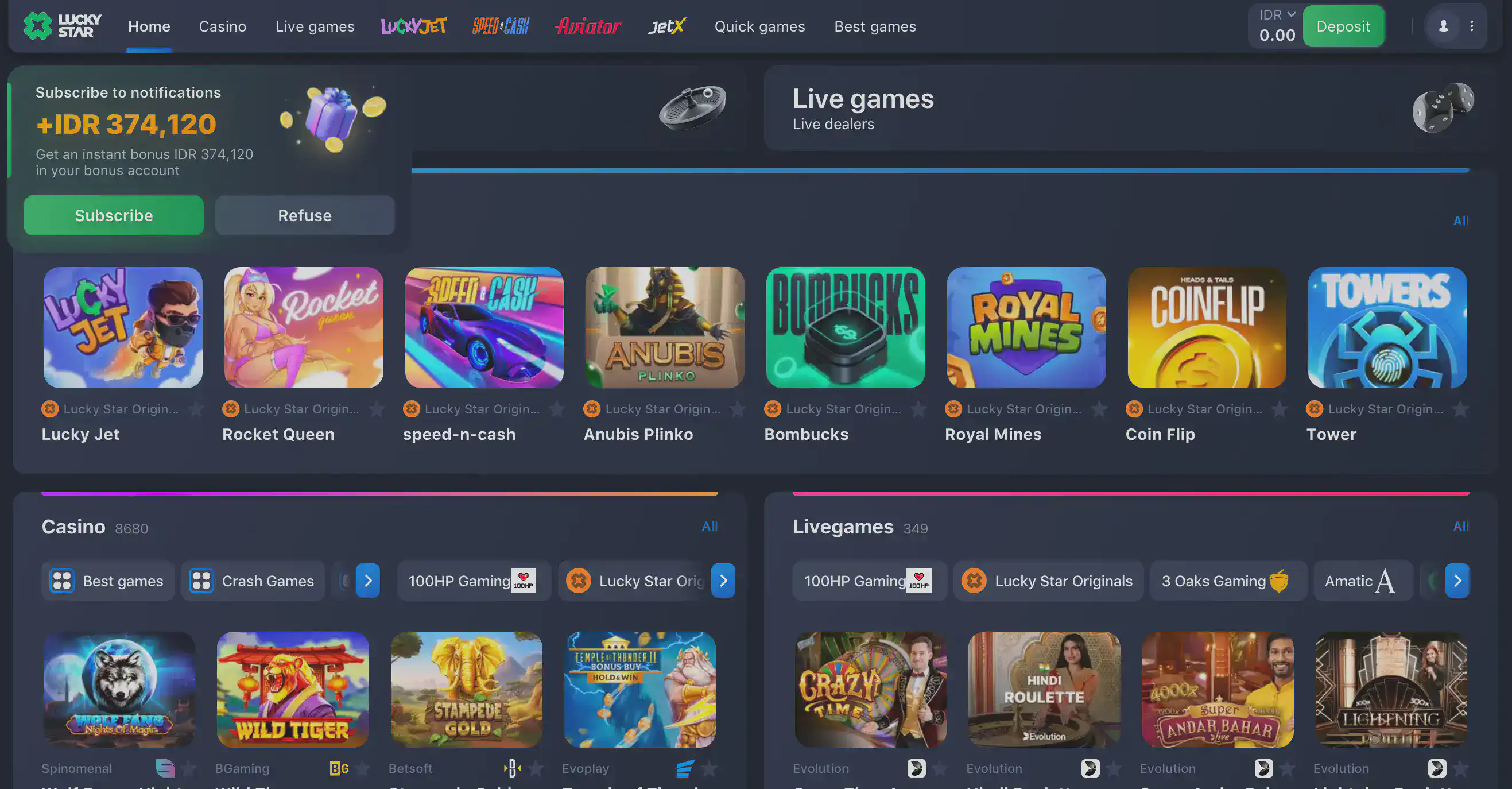 Lucky Star casino India